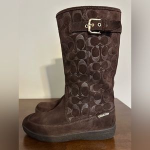 Coach Brown Suede Boots